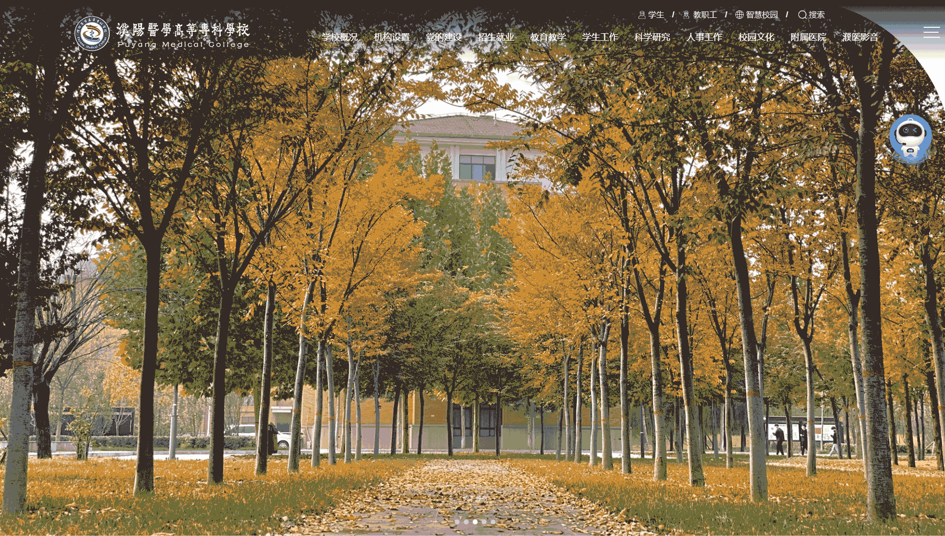 点击查看濮阳医学高等专科学校网站首屏快照大图 濮阳医学高等专科学校网站首屏快照