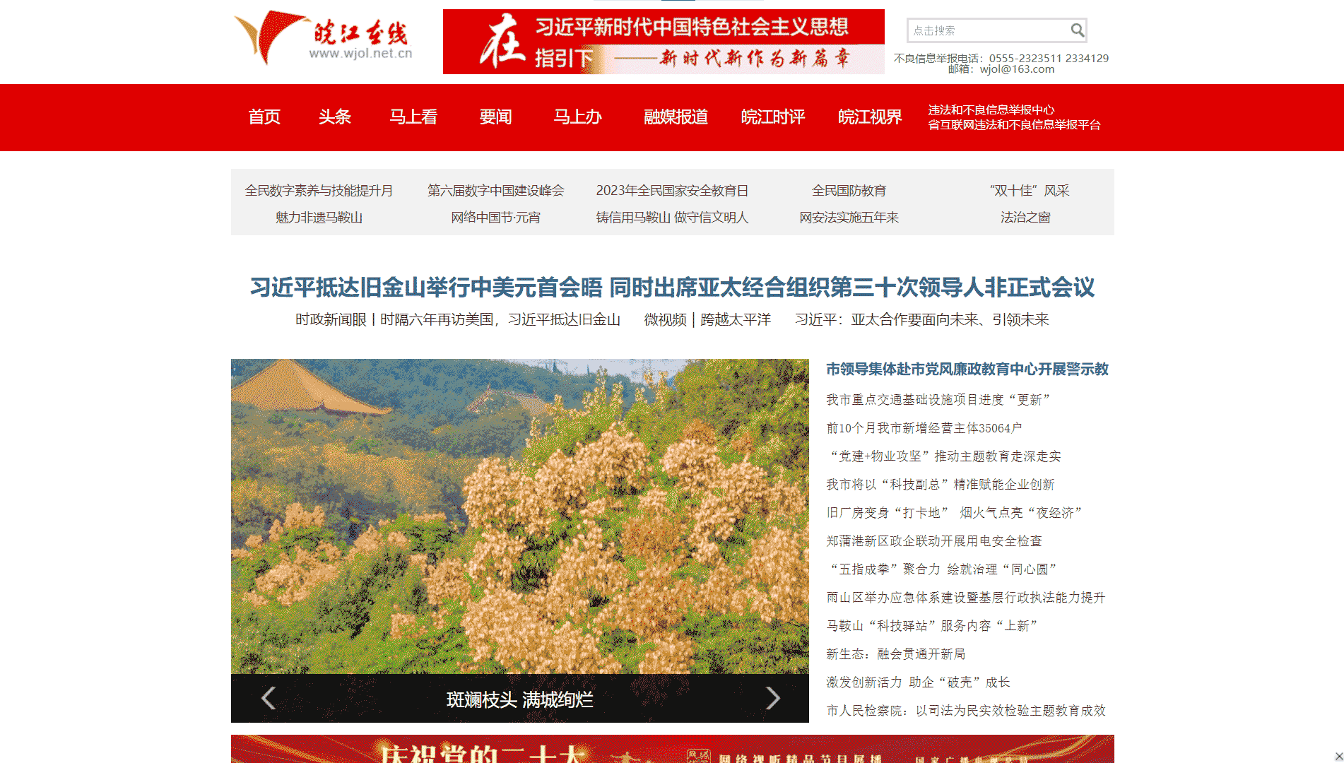 皖江在线网站首屏快照