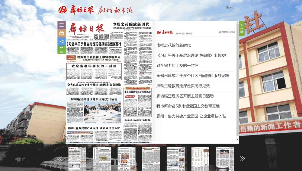 廊坊日报网站首屏快照